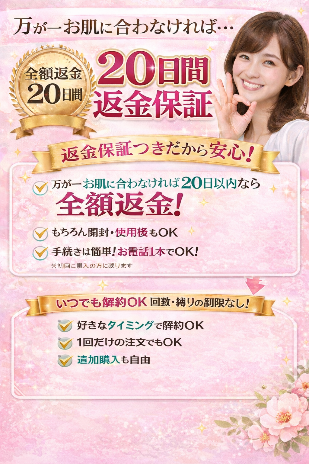 20日間返品保証